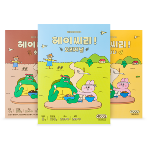 [3SET] 헤이씨리! 프로틴 시리얼 400g x 3개 단백질 식단 그래놀라 대용량 초코x오리지널x바나나