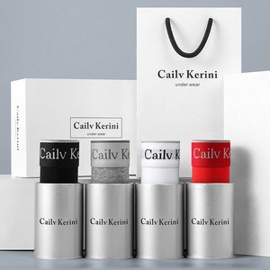 영국 품질 남성 클래식 항균 순면속옷 팬티 4종 세트 4종 선물 상자