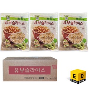 [업소용&박스 10kg] 재호 유부슬라이스, 1kg, 10개