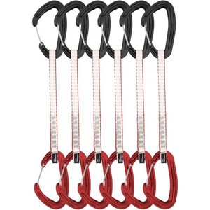 DMM 알파 와이어 퀵드로, Matt Grey/Red, 18cm - 6 Pack