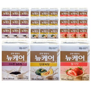 대상welllife 뉴케어 검은깨맛10+딸기맛10+단호박맛10 영양식 건강식, 1, 200ml 30팩