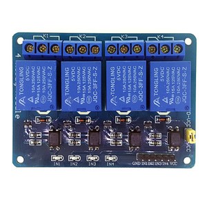 아두이노 4채널 릴레이 모듈 aduino Optocouple Relay Module RELAY-MODULE-4CH, 1개