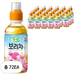 웅진 아동용 캐치 티니핑 유기농 보리차, 200ml, 72개