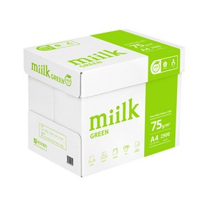 한국제지 밀크 그린 75g, 2500매, A4