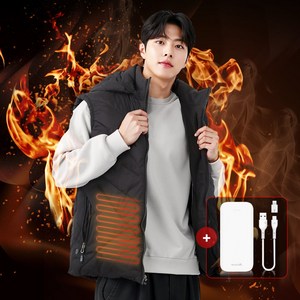 히트마인 프리미엄 3세대 USB 패딩 발열 조끼 + 보조배터리