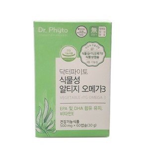 닥터파이토 식물성 알티지 오메가3 500mg x 60캡슐, 60정, 1개