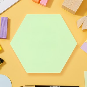 캐치하이 육각형 점착 메모지, 연두색, 1개, 50매