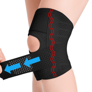 인헤븐 등산 헬스 무릎 보호대, 블랙, 1개