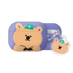 쿼카 모자 에어팟프로2세대 하드 케이스 키링 세트, 그린, AirPods Pro(2세대)