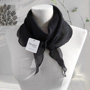 메리앤유 미니볼트리밍 실키소재 볼륨 롱스카프