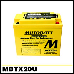 [MBTX20U - 12V21AH][MOTOBATT] 모토뱃 모토배터리 AGM배터리 [할리]스포스터 [혼다]골드윙 [VICTORY][야마하][스즈끼][가와사키][BMW][두카티], 1개