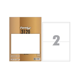 [폼텍] 전산라벨 LQ-3120 20매 2칸 200x140mm 물류관리용라벨, 단품