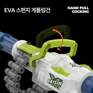 MG3 수동 미니건 개틀링 기관총 다연발 EVA 스펀지 게틀링건