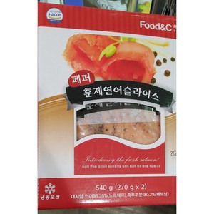 [코스트코 냉동] 훈제연어 페퍼 슬라이스 270g x 2개입, 1세트