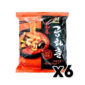 공화춘 삼선짬뽕 봉지면 120g, 6개