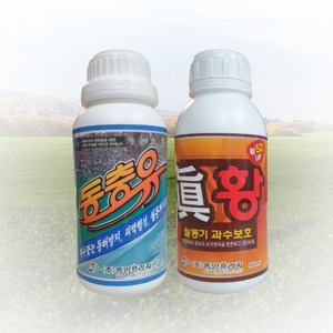 기계유제 동충유 500ml 유황 비료 진황 500ml 선택/월동유 과수 살충 석회보르도 액 황산동 사과 감귤 블루베리 배, 01. 동충유 500ml + 유황비료 500ml 세트, 1개