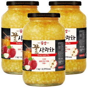 꽃샘 꿀 사과차, 1kg, 3개