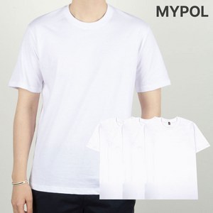 마이폴 3장 세트 32수 라운드 반팔 티셔츠 무지 기본 면티 남녀공용
