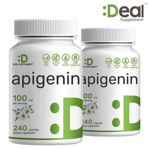 DEAL SUPPLEMENT 아피제닌 100mg 240캡슐 2개 카모마일 꽃 추출물, 240정