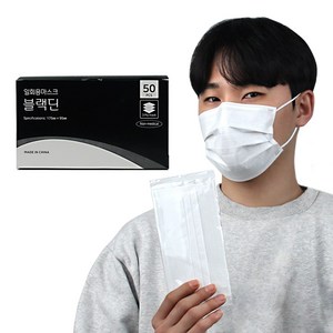 블랙딘 개별포장 일회용 마스크 화이트, 50개입, 1개
