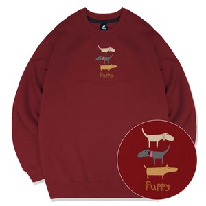 JYFASHION 퍼피 맨투맨 남자 여자 빅사이즈 맨투맨 티셔츠