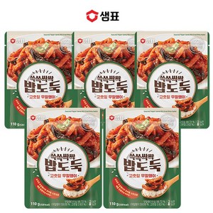 쓱쓱싹싹 밥도둑 고춧잎 무말랭이, 110g, 5개