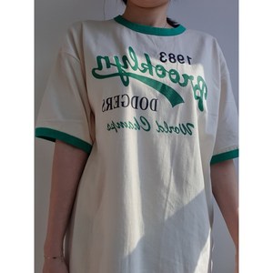 브루클린 여름 반팔 롱 티셔츠 원피스 캐주얼 롱티
