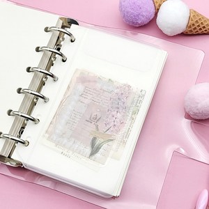 6공 다이어리 덮개형 명함 수납 보관 포켓 A5 A6 A7, A7_1포켓
