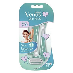 Venus 스킨 러브 에센스 글라이드 스트립, 1개, 3개입