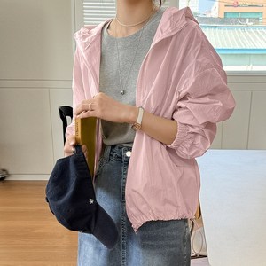 하퍼 여성 루즈핏 스트링 후드 바스락 바람막이 봄 여름 가을 점퍼 살안타템