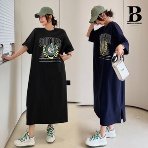 [바네코] SOUTHERN 빅사이즈 롱 티셔츠 여성 홈웨어 실내복 원피스