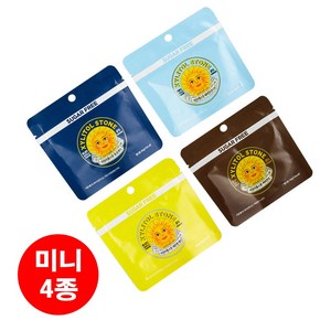 자일리톨스톤 혼합 미니 지퍼백 자일리톨 사탕 캔디 4종 세트, 4개, 30g