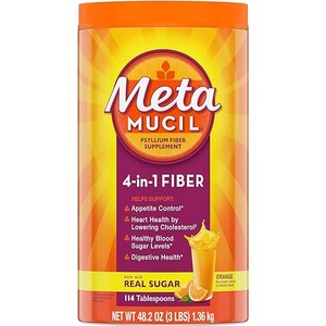 메타 무실 메타무실 천연 식이섬유.Metamucil Fibe Supplement, 1개, 1.36kg