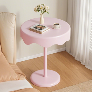 쇼파테이블 미니 티테이블 침대사이드테이블 F-0300, 핑크색