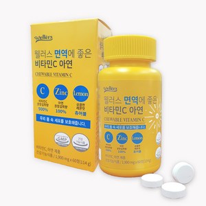 [웰러스] 면역에좋은 비타민C 아연 [1900mg] / 면역 비타민, 60정, 4개