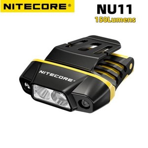 NITECORE NU11 칩온 캡 라이트 IR 센서 램프 150 루멘 헤드램프 USB-C 충전식 헤드라이트 내장 호환 배터리 하이킹 낚시, 01 NU11, 1개