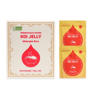 젤리 입욕제 슬라임 목욕놀이 커플 입욕젤 호캉스-코이젤리 1BOX (2개입 200g), 미드나잇로즈(레드), 1개, 200g