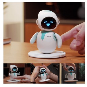 Eilik A Desktop Companion Robot/에일릭 인공지능 애완용 반려로봇 AI/공홈 정품/2색상, 핑크, 1개