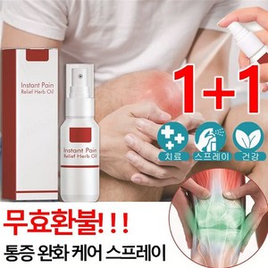 1+1 [국내배송] 관절 통증 스프레이 관절염 근육통에, 60g, 2개