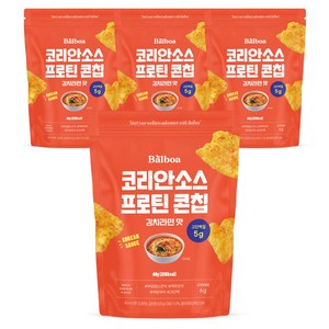 발보아 저당 프로틴 콘칩 김치라면맛, 4개, 40g