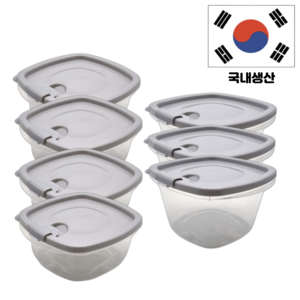 국내생산 전자레인지 용기 냉동밥 반찬 350ml / 500ml, 7개