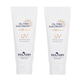 [1+1] 에끌라두 UV 오일 프리 선 크림 70g (SPF50+ PA++++) 끈적임 백탁 없는 최고의 밀착력!, 2개