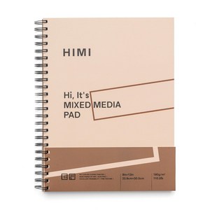 미야 수채화 패드 스프링 중목 180g 40매 A4 히미 HIMI