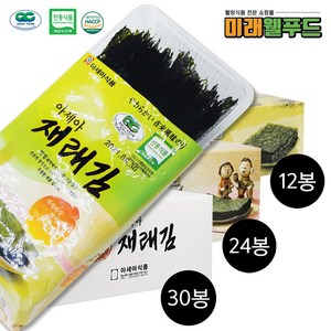 [미래웰푸드] 아세아 도시락김 재래김 선물 박스 9절36매15g-12입 24입 30입, 12개, 15g