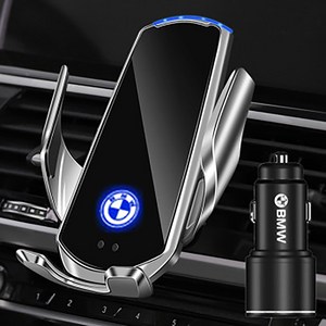 BMW 거치대 고속 무선 충전 핸드폰거치대 무소음 3시리즈 5시리즈 등 차량 종류 옵션별 전용 브라켓, 실버, X3 / X4 / iX3 (22년~현재)