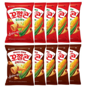 꼬깔콘 고소한맛 67g x 5p + 군옥수수맛 67g x 5p 세트, 670g, 1세트