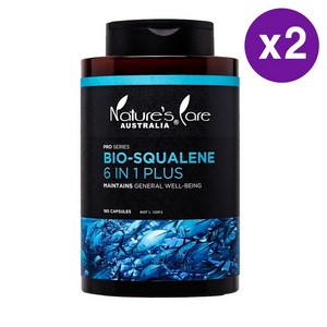 네이처스케어 호주 프로 스쿠알렌 6인1 플러스 Natue's Cae Po Bio Squalene Plus, 2개, 180정