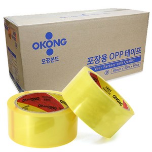 오공본드 OPP 박스테이프 중포장 아크릴타입 50m x 48mm, 투명, 50개