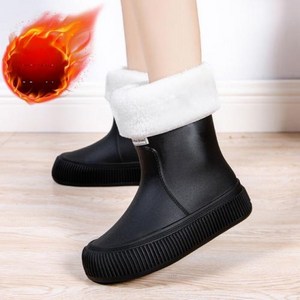 레인부츠 레인 부츠 여성 패션 드로스트링 탑 일본 미끄럼 방지 연수 양털 안감 튜브 귀여운 고무, 없음, 59) 4041 Suitable for 39사이즈 40, 1개