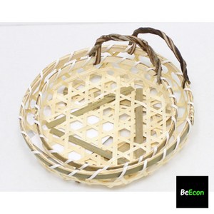 손잡이 대나무 그릇 2P 세트, 2개